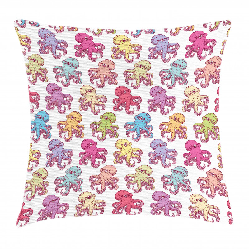 Hand Drawn Tentacles Pillow Cover