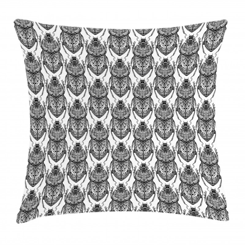 Mythological Scarabs Pillow Cover