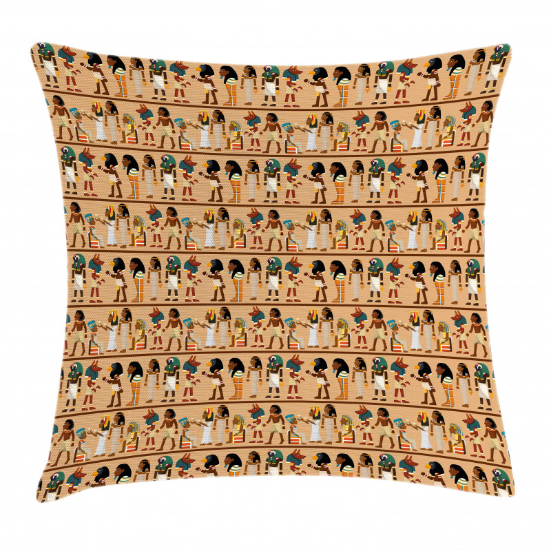 Egyptology Cartoon Pillow Cover