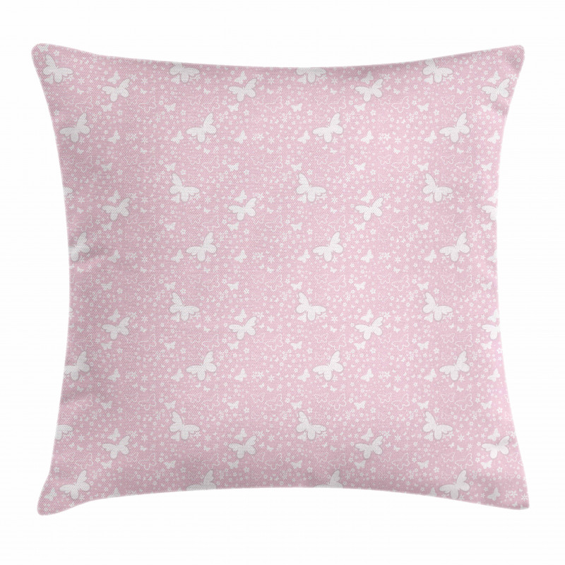 Soft Pink Floral Pillow Cover