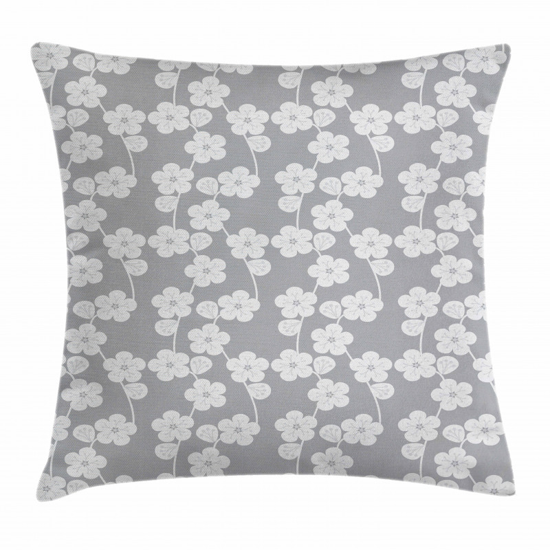 Flower Buds Vintage Pillow Cover