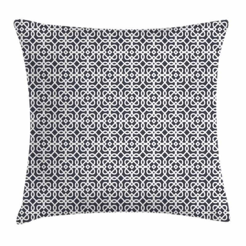 Dark Swirls Squares Pillow Cover