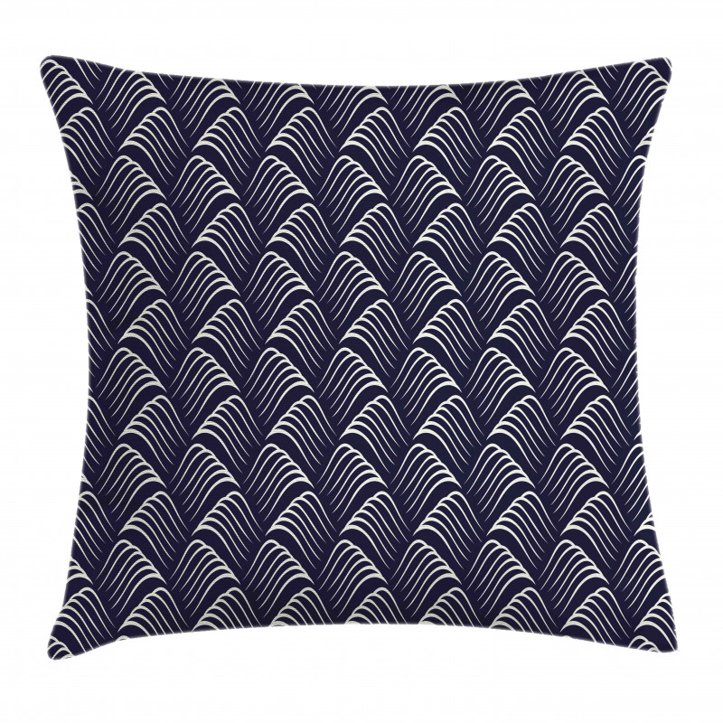 Vintage Ocean Waves Pillow Cover