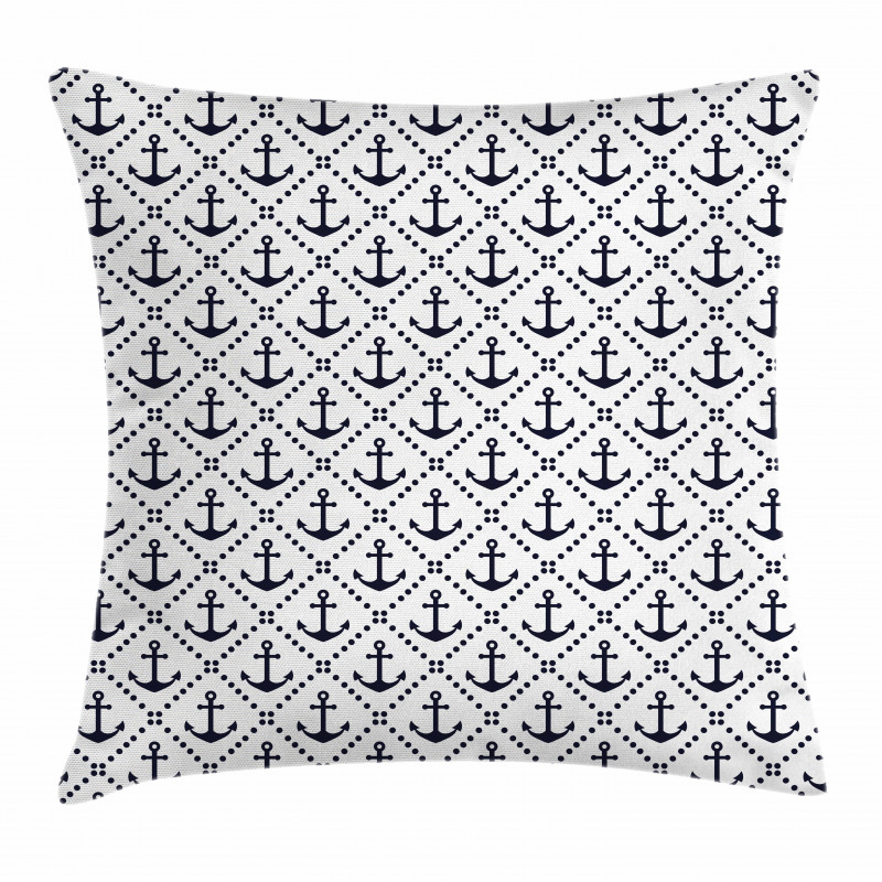 Nautical Anchor Dots Pillow Cover