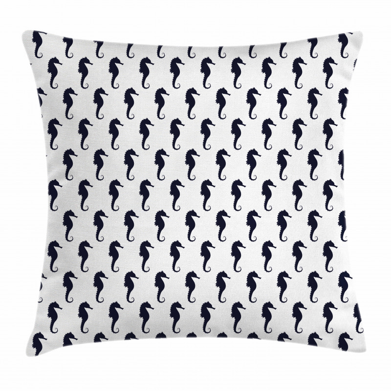 Seahorse Silhouettes Pillow Cover