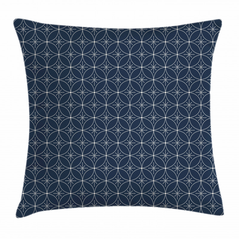 Abstract Dots Flowers Pillow Cover