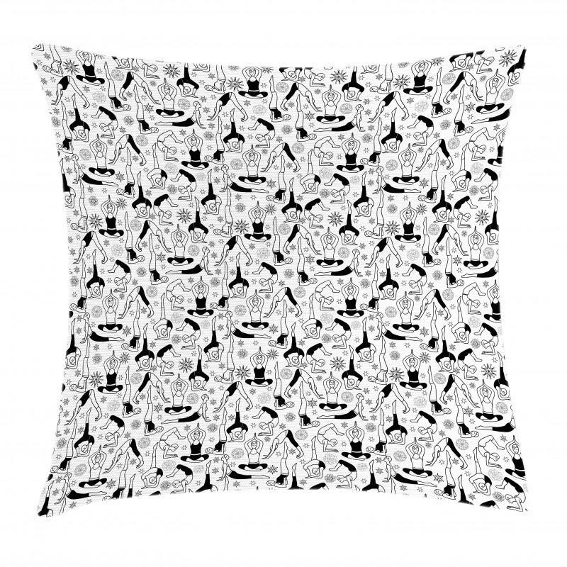 Monochrome Meditation Pillow Cover