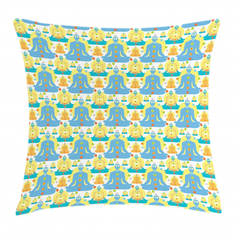 Man Meditating Pillow Cover