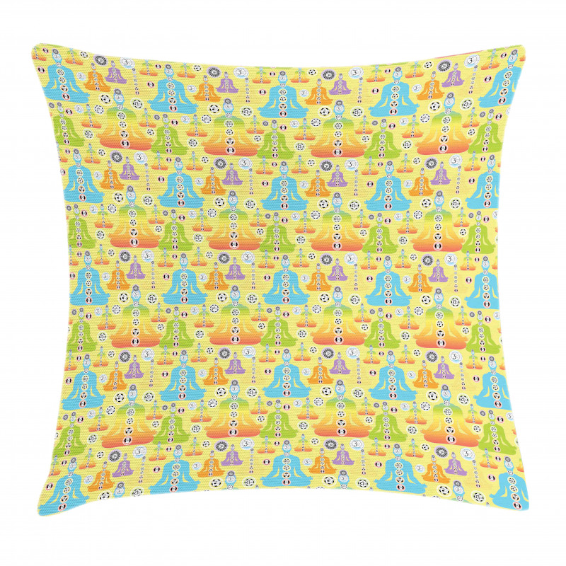 Colorful Meditaiton Man Pillow Cover