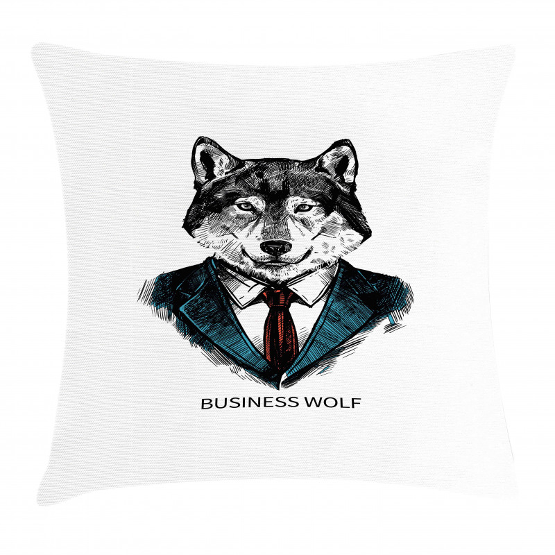 Business Animal in Suit Pillow Cover