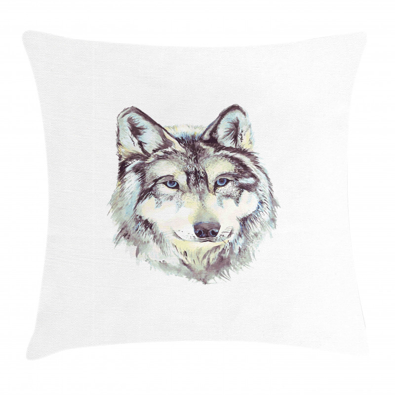 Hand Drawn Canine Head Pillow Cover