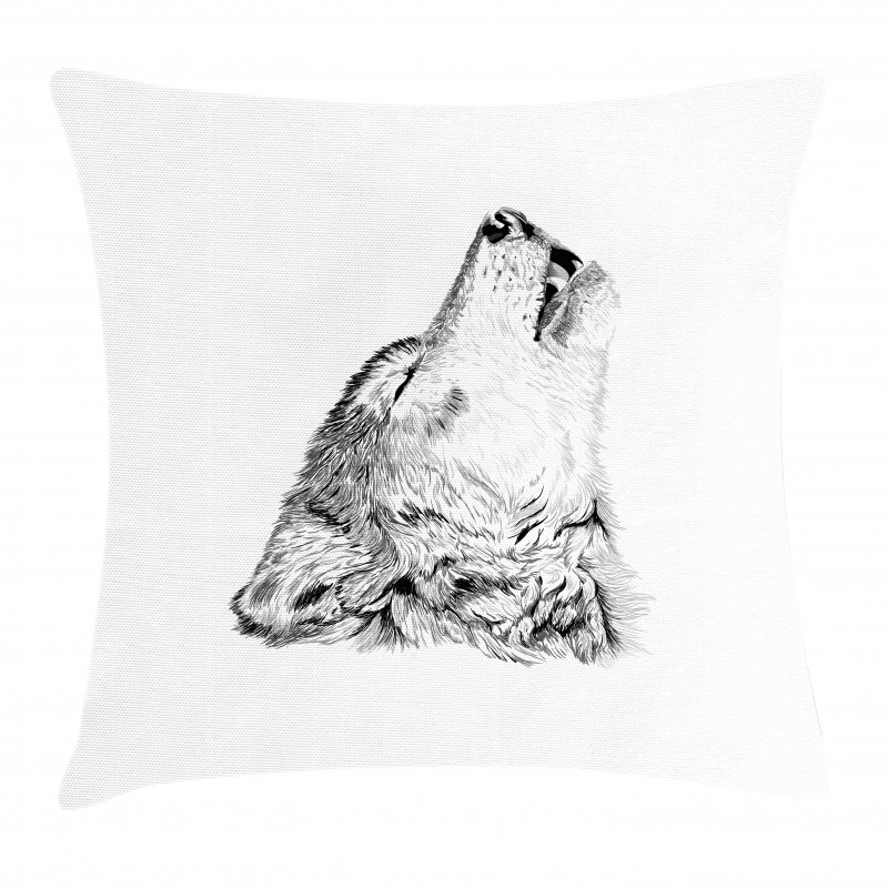 Monochrome Sketch Canine Pillow Cover
