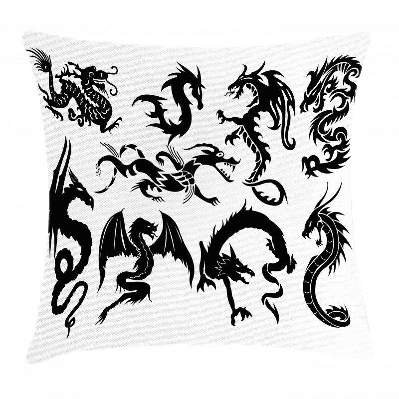 Oriental Monochrome Pillow Cover