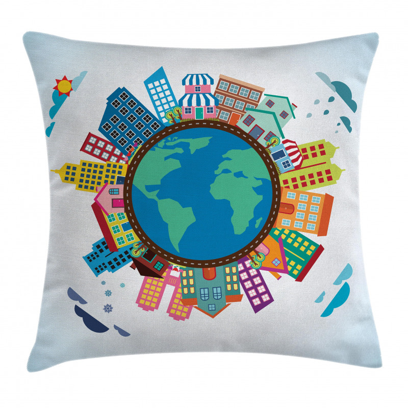 Apartment Building Pillow Cover