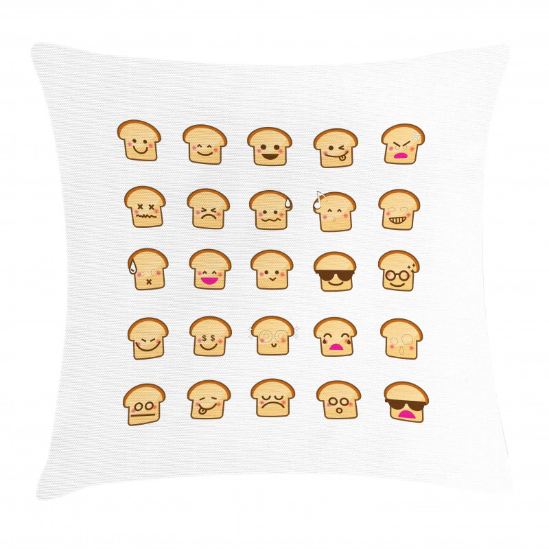 Different Emotions Bread Pillow Cover