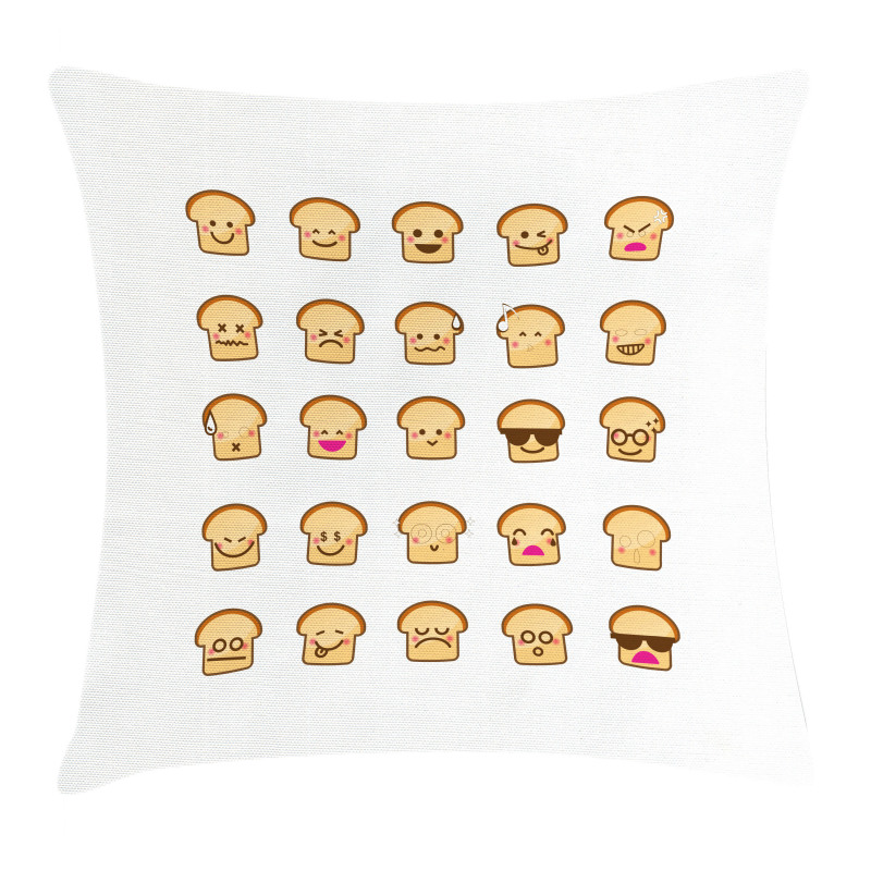 Different Emotions Bread Pillow Cover