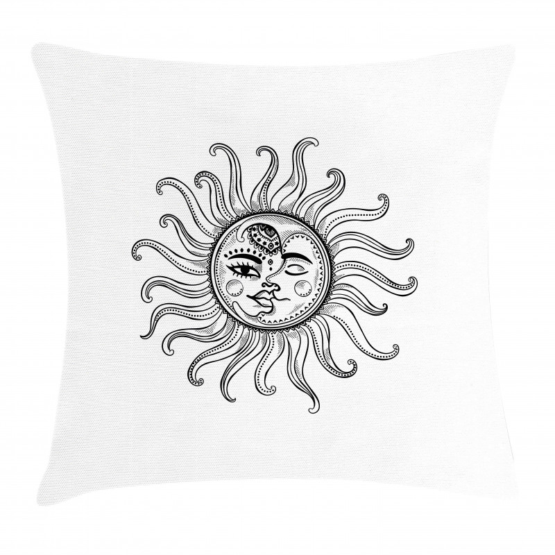 Tribal Star Moons Pillow Cover