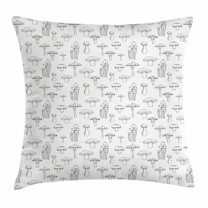 Monochrome Doodle Art Pillow Cover