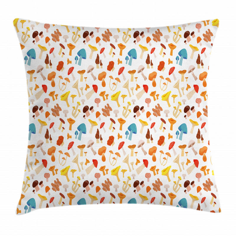 Toadstool Cartoon Style Pillow Cover