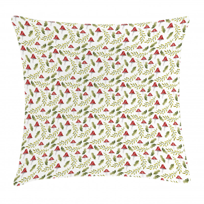 Leaves Forest Elements Pillow Cover