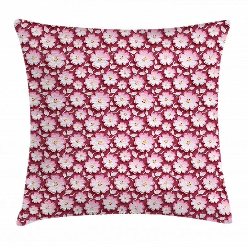Romantic Floral Pattern Pillow Cover