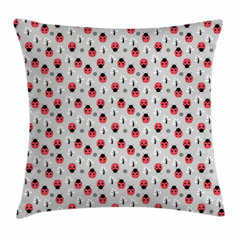 Bug Tree Flower Pillow Cover