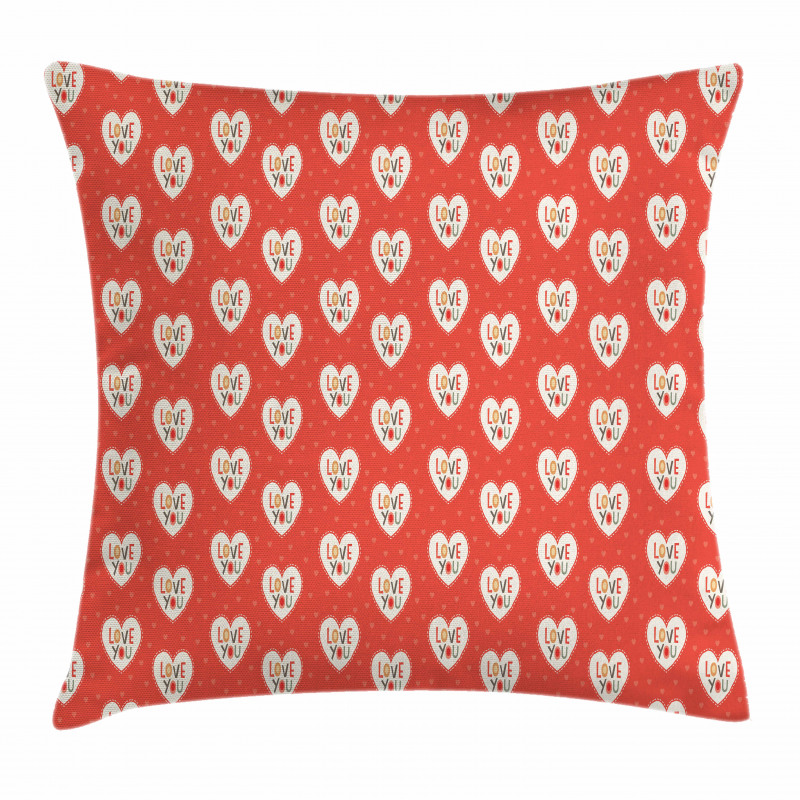 Hipster Hearts Valentines Pillow Cover
