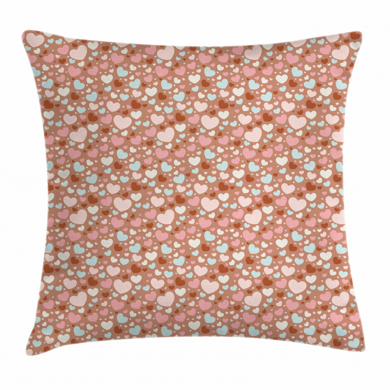 Colorful Little Hearts Pillow Cover