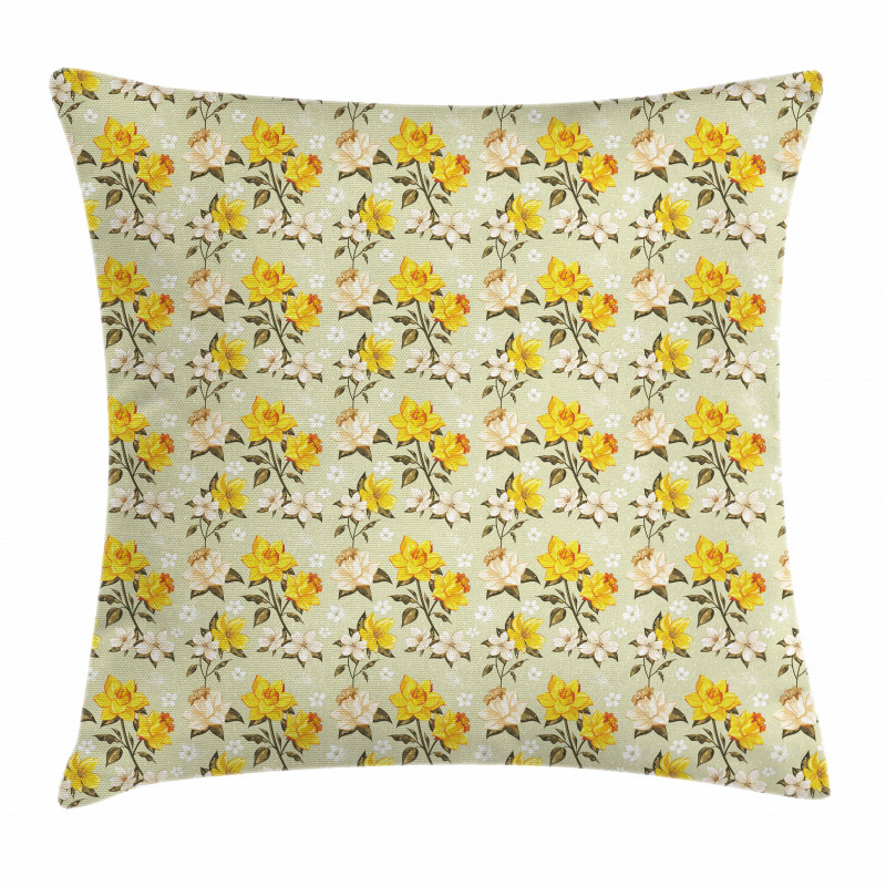 Narcissus Wildflowers Pillow Cover