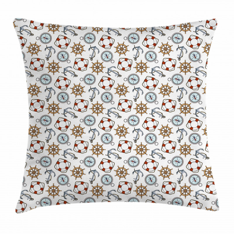 Helm Life Buoy Anchor Pillow Cover