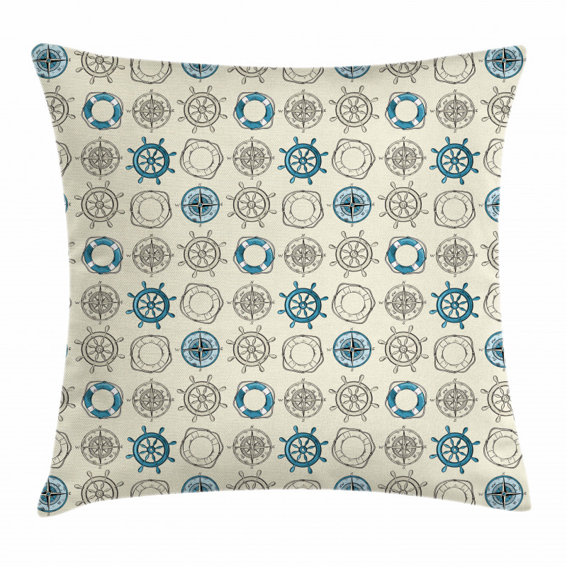 Marine Inspired Retro Pillow Cover