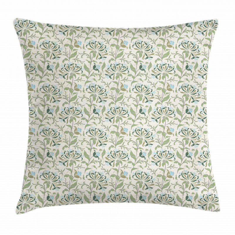 Pastel Floral Ornaments Pillow Cover