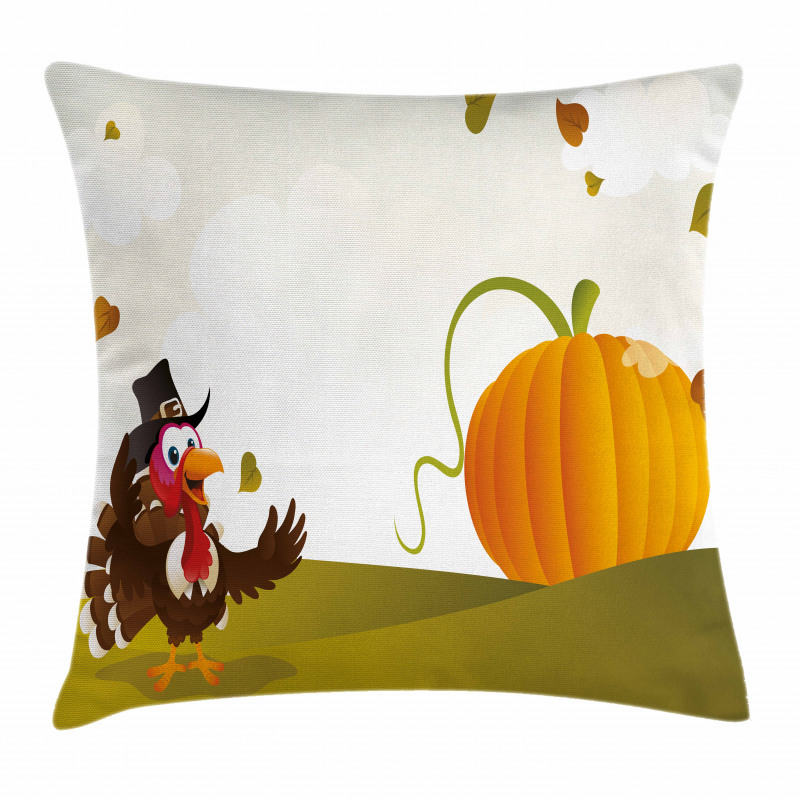 Happy Pilgrim Theme Pillow Cover