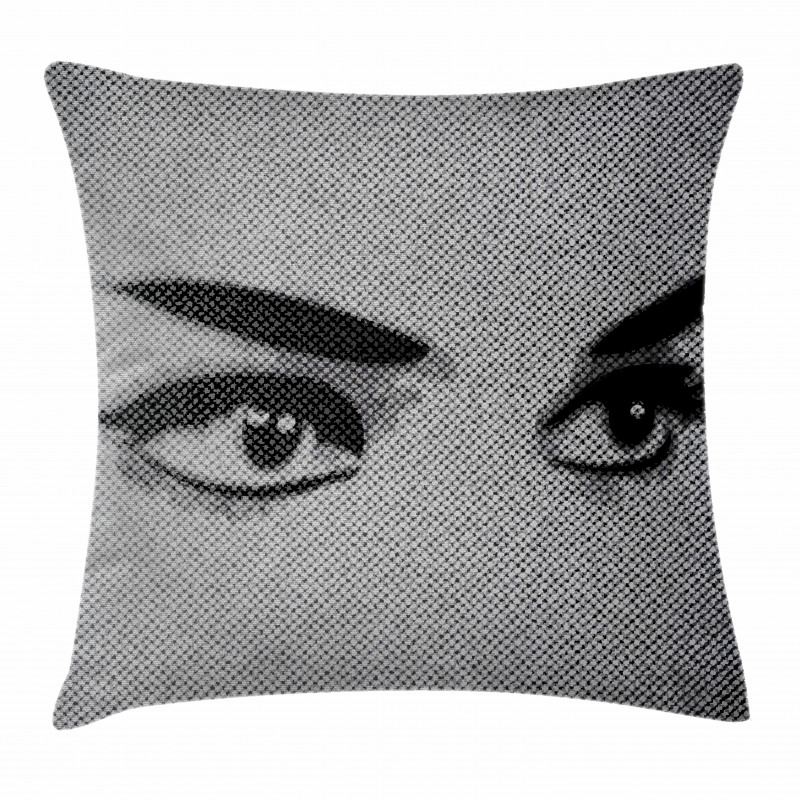 Dramatic Woman Look Pillow Cover