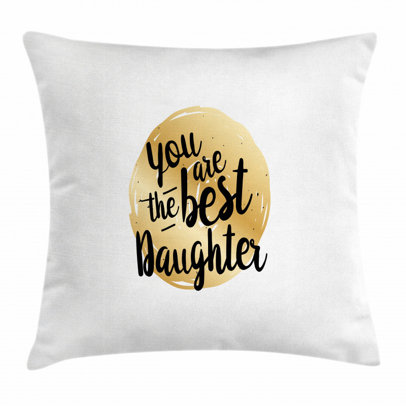 Daughter Love Pattern Pillow Cover