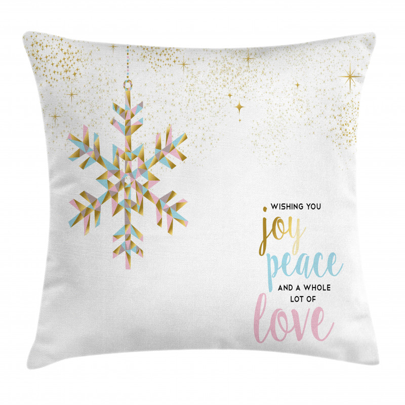 Christmas Snowflake Love Pillow Cover