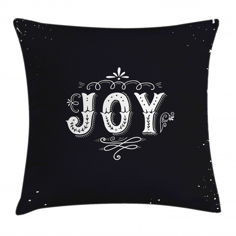 Retro Style Ornate Words Pillow Cover