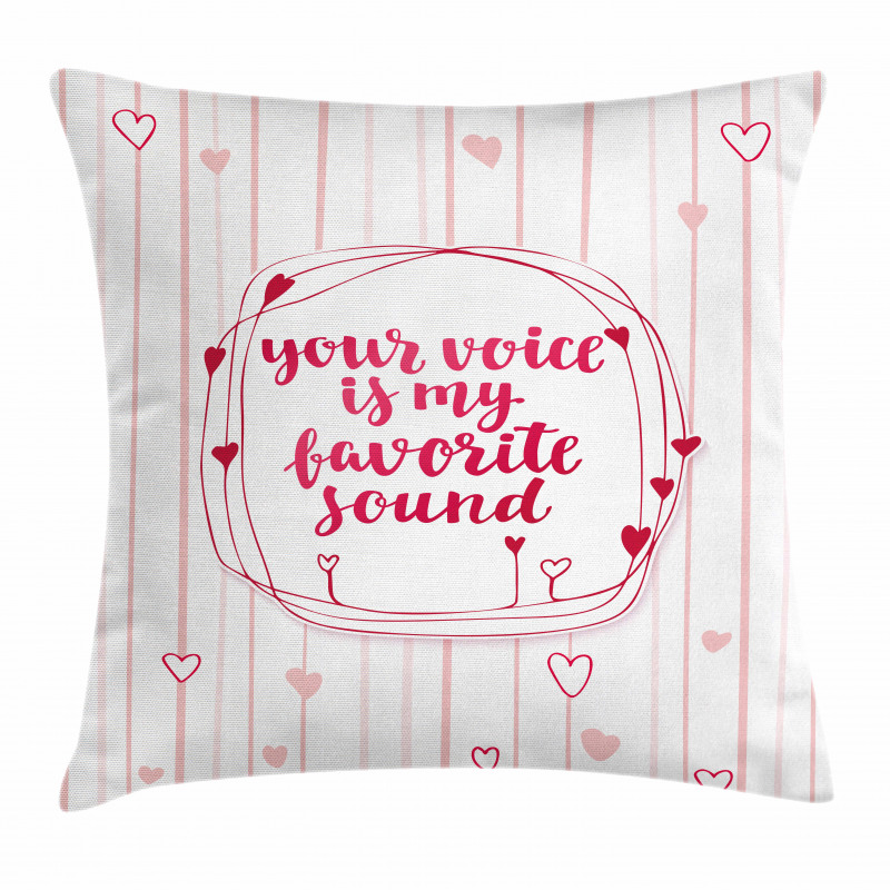 Hearts Lines Romantic Pillow Cover