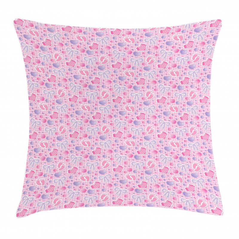 Bows and Buttons Ribbon Pillow Cover