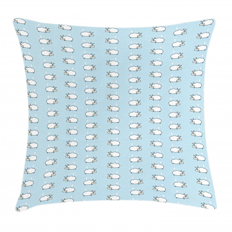 Counting Sheep Pattern Pillow Cover