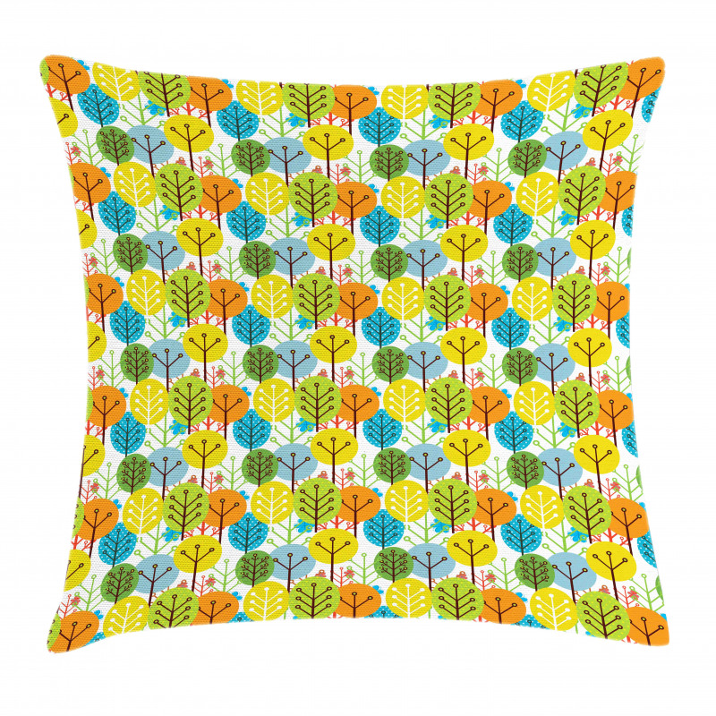 Sute Summer Trees Pattern Pillow Cover