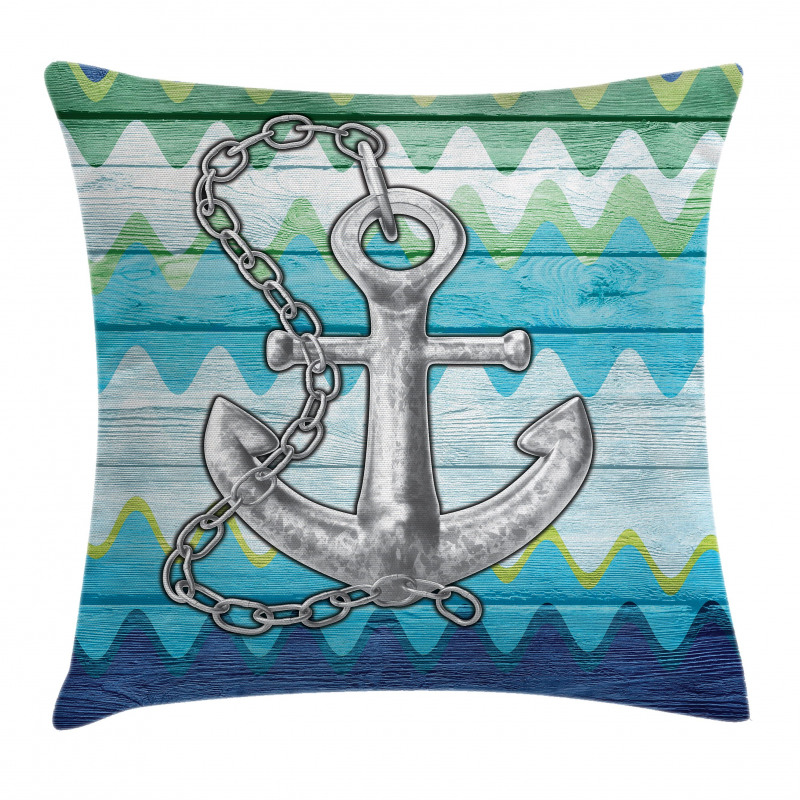 Nautical Chevron Zigzags Pillow Cover