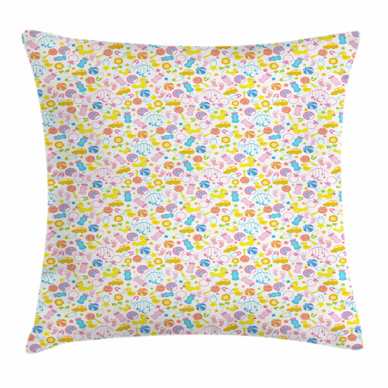 Toys of Newborn Pattern Pillow Cover