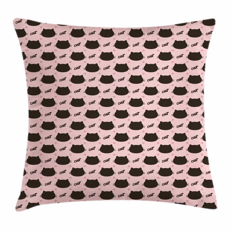 Head Silhouettes Dots Girly Pillow Cover