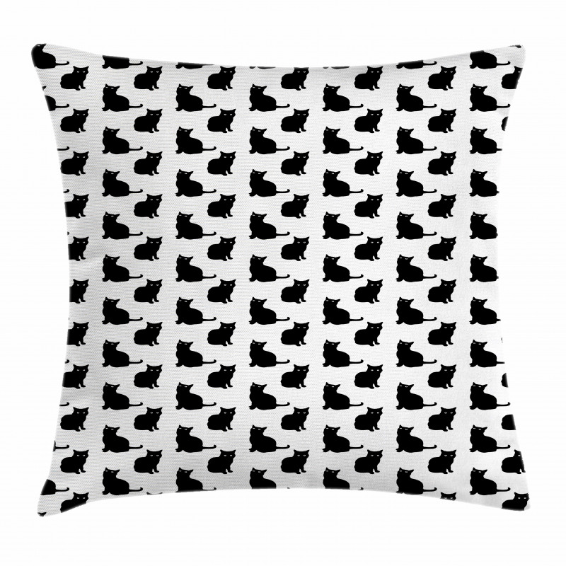 Playful Black Kittens Pillow Cover