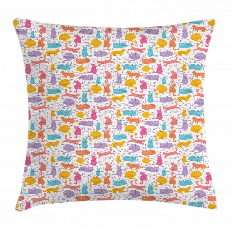 Sleeping Playing Joyful Pillow Cover