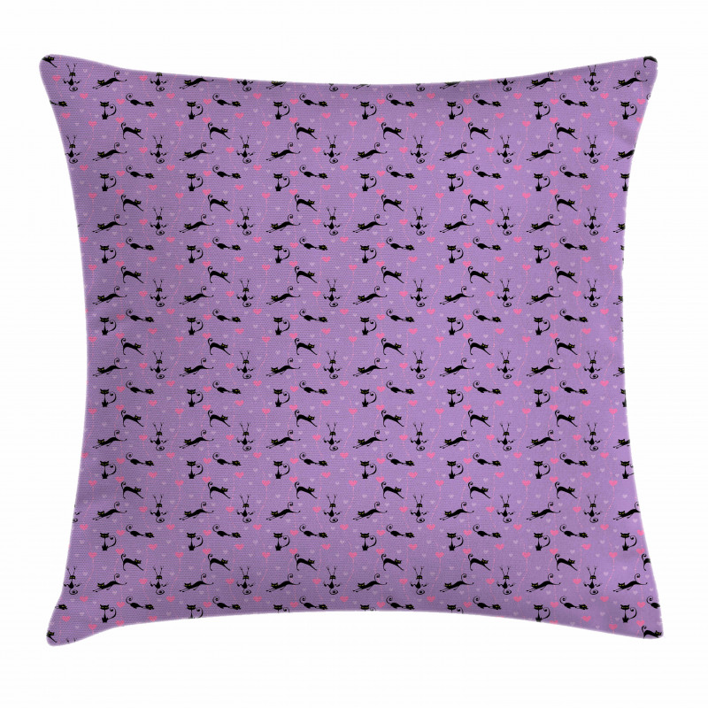 Funky Funny Romantic Hearts Pillow Cover