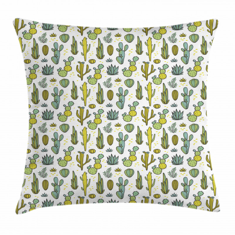 Tropical Foliage Motif Pillow Cover