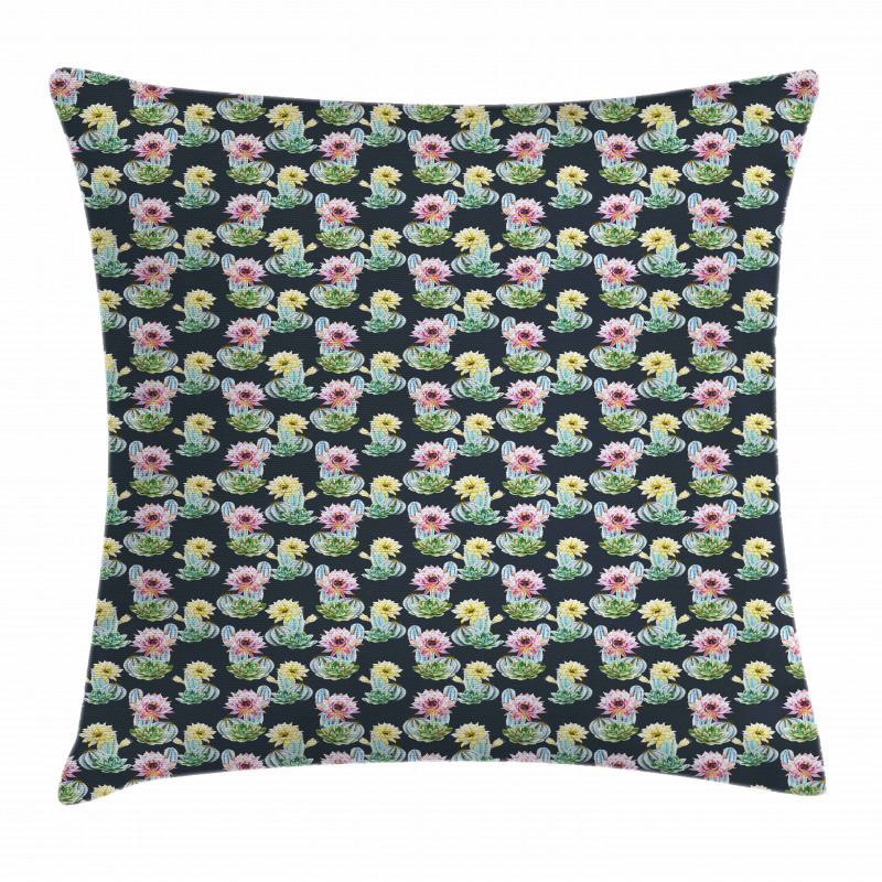 Foliage Watercolor Style Pillow Cover