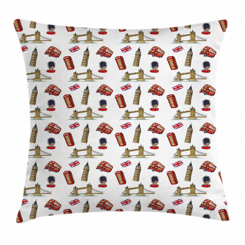 Big Ben Tower Bridge UK Pillow Cover